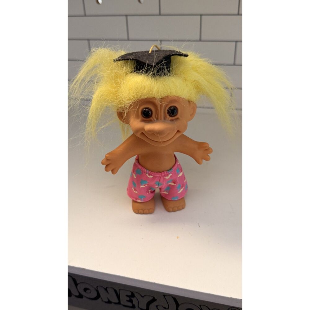 Vintage 90s Russ Berrie Graduation Troll Doll
